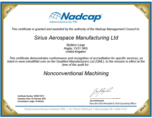 Nadcap Certificate NM 207226 LBM