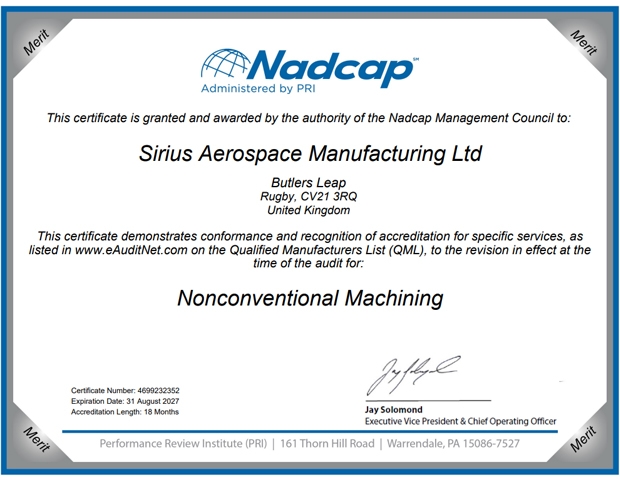 Nadcap Certificate